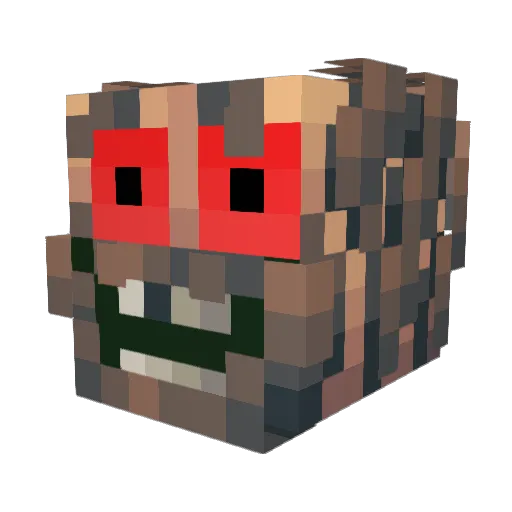 HerrTurTur_ Minecraft avatar head, 3D render