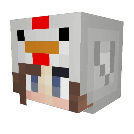 Herr_Hungerland Minecraft avatar head, 3D render