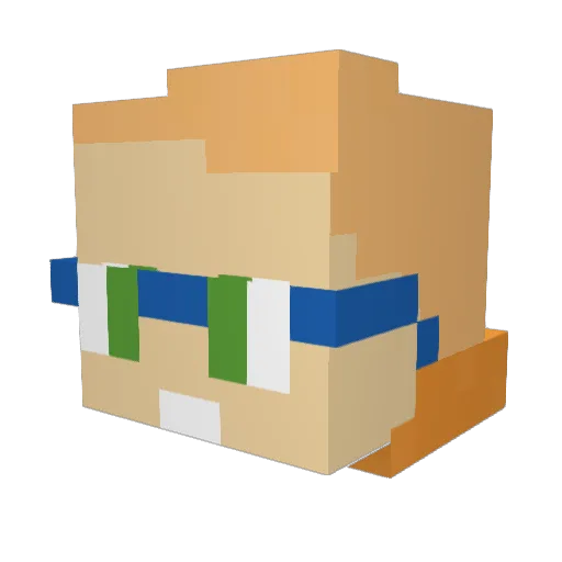 Herr_Maier Minecraft avatar head, 3D render