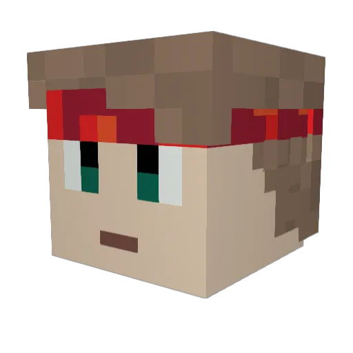 Herr_von_End Minecraft avatar head, 3D render