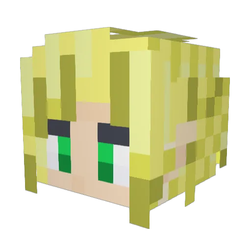 Herran5 Minecraft avatar head, 3D render