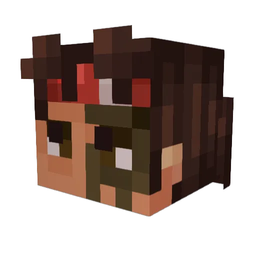 HerringTH Minecraft avatar head, 3D render