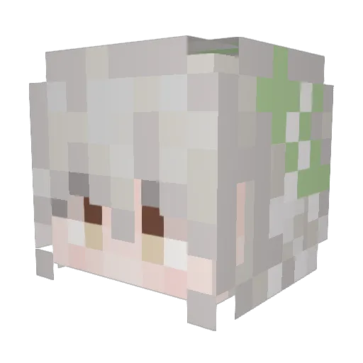 Herrinur Minecraft avatar head, 3D render