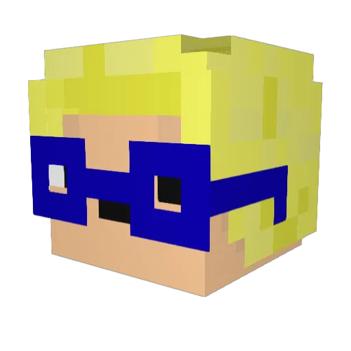 Herrkanelbulle Minecraft avatar head, 3D render