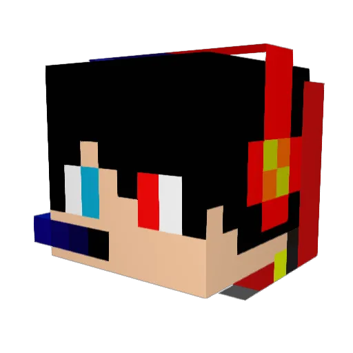 Herrot Minecraft avatar head, 3D render