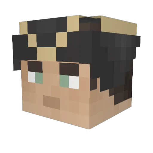 Herrpeabody Minecraft avatar head, 3D render