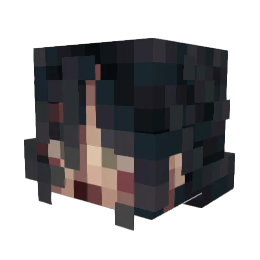Herrudivah Minecraft avatar head, 3D render