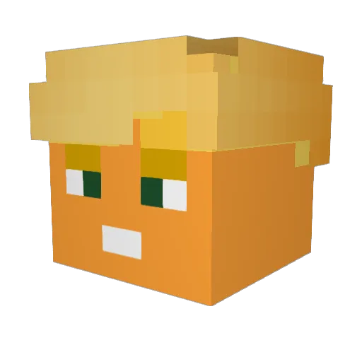 HerrvonGeil Minecraft avatar head, 3D render