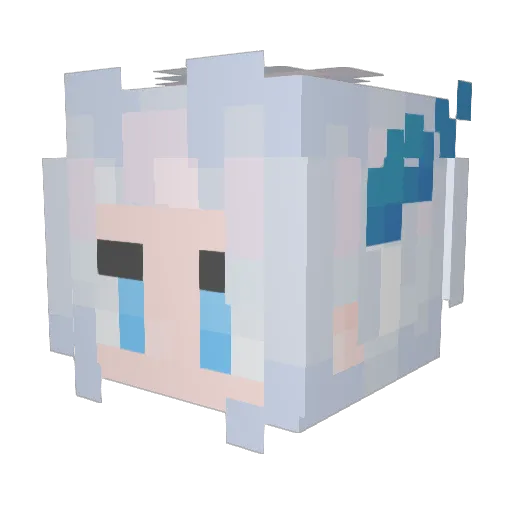 HerryPottar Minecraft avatar head, 3D render