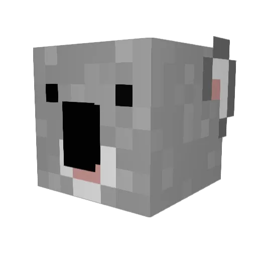 Hert Minecraft avatar head, 3D render