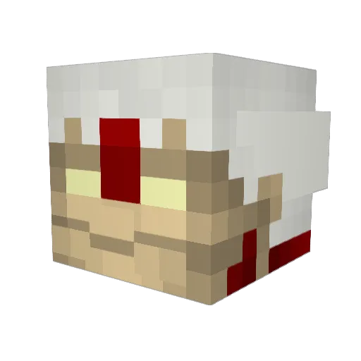 Herthynox Minecraft avatar head, 3D render