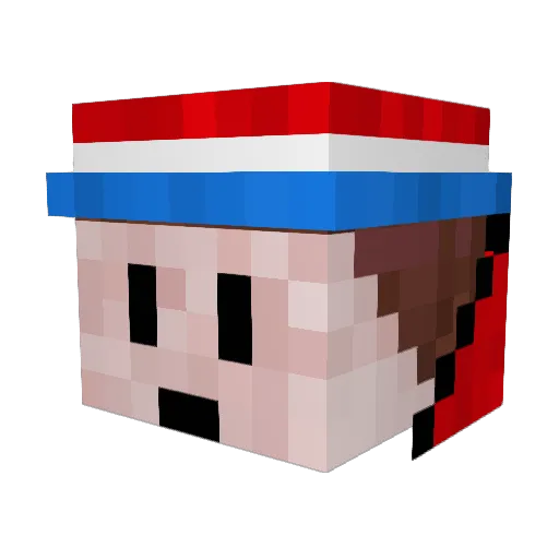 HertogJan456 Minecraft avatar head, 3D render