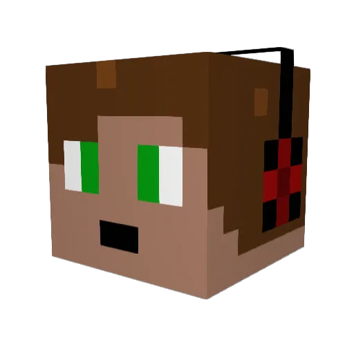 Hertston Minecraft avatar head, 3D render