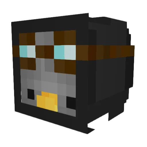 Hertyz Minecraft avatar head, 3D render
