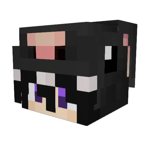 HertzF Minecraft avatar head, 3D render