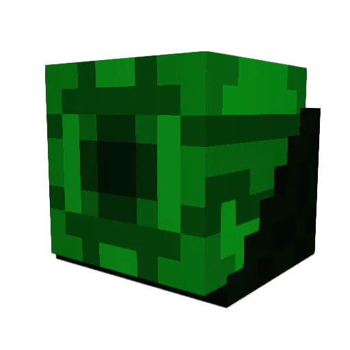 Heruzu Minecraft avatar head, 3D render