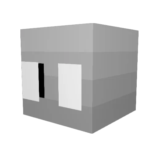 Hervex Minecraft avatar head, 3D render