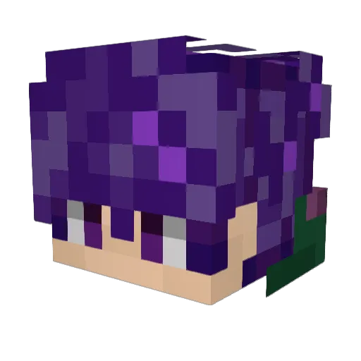 Herxz Minecraft avatar head, 3D render