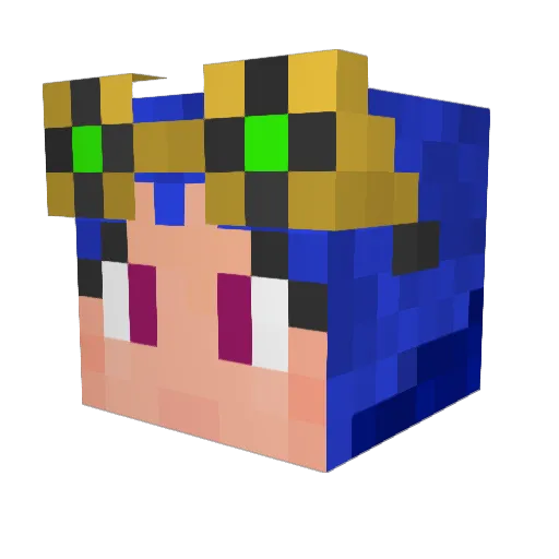 Herz69 Minecraft avatar head, 3D render
