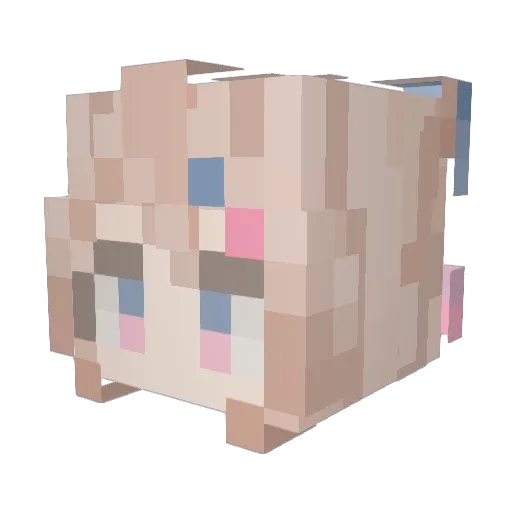 Herzog_ Minecraft avatar head, 3D render