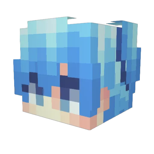 HesHorny Minecraft avatar head, 3D render
