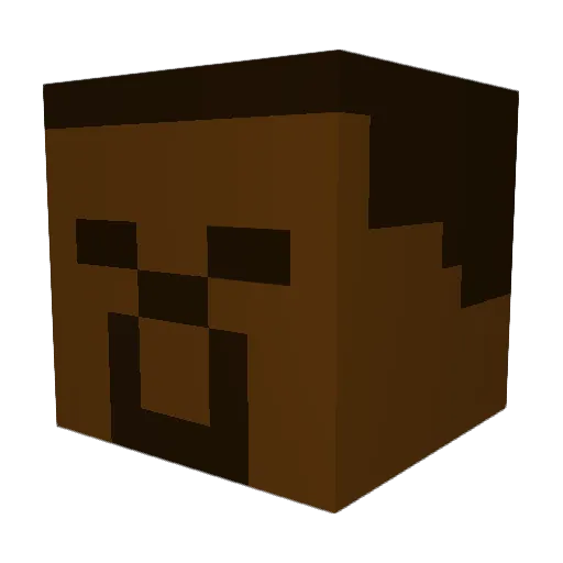 Hes_Carl Minecraft avatar head, 3D render