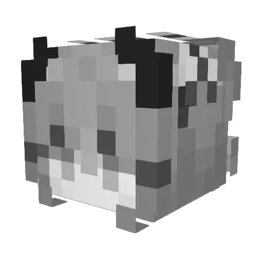 Hesaies Minecraft avatar head, 3D render