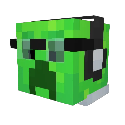 HesamMotion Minecraft avatar head, 3D render