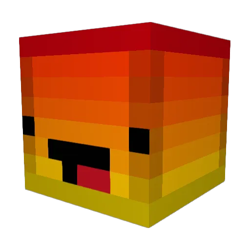 Hesay Minecraft avatar head, 3D render