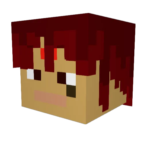 HeschMerEsRicola Minecraft avatar head, 3D render