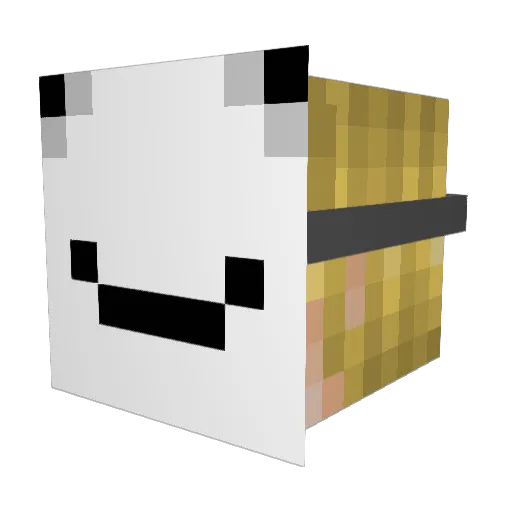 Hesiko7 Minecraft avatar head, 3D render