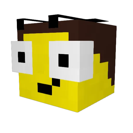 Hesis Minecraft avatar head, 3D render