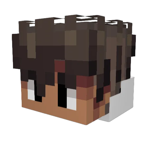 Hesitates Minecraft avatar head, 3D render