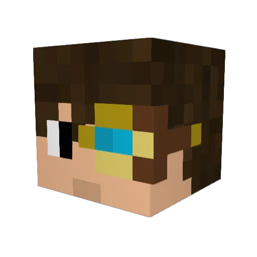HesliCZ Minecraft avatar head, 3D render