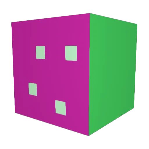Heslig Minecraft avatar head, 3D render