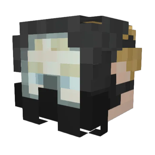 Hesoyam24 Minecraft avatar head, 3D render