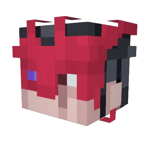 Hesperhos Minecraft avatar head, 3D render