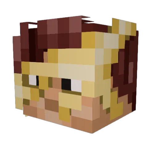 Hespeus Minecraft avatar head, 3D render