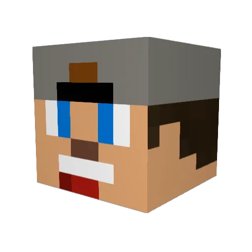 Hessel15 Minecraft avatar head, 3D render