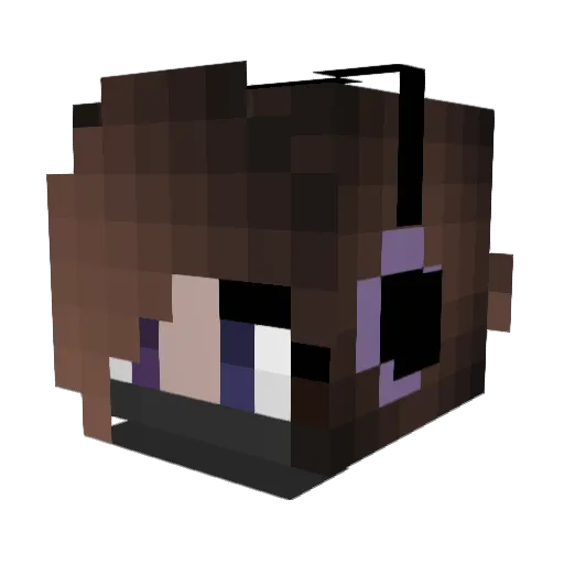 Hessianna Minecraft avatar head, 3D render