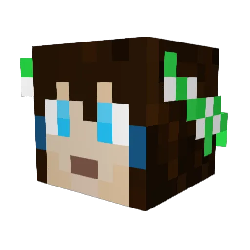 Hessium Minecraft avatar head, 3D render