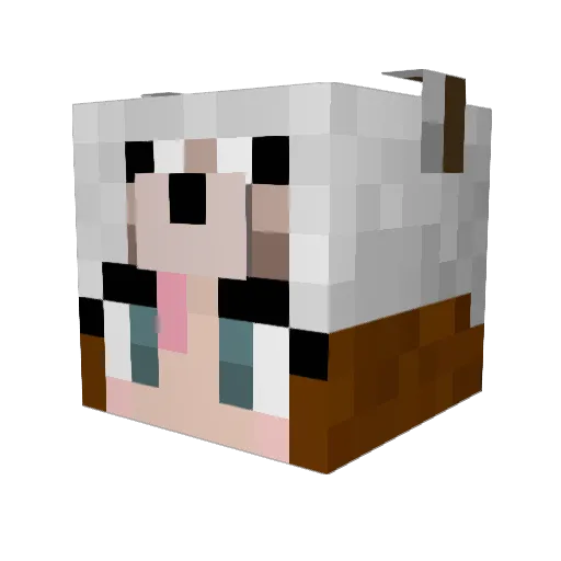 HesterApologist Minecraft avatar head, 3D render