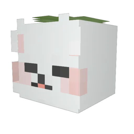 HestiaFR Minecraft avatar head, 3D render