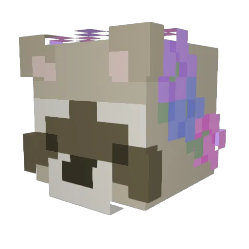 HestiaMeeko Minecraft avatar head, 3D render