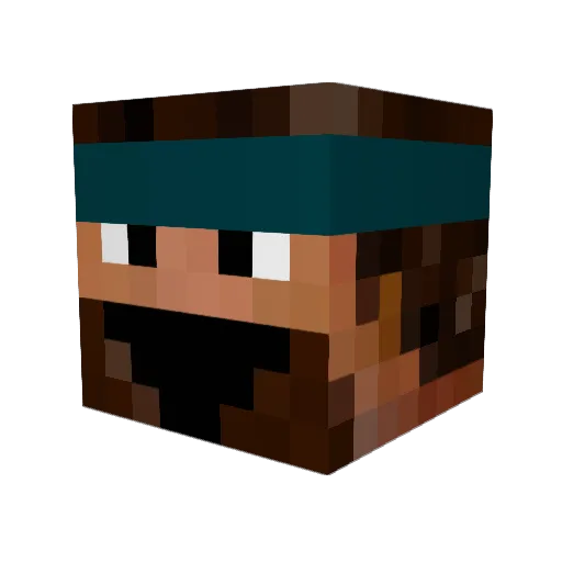 Hestorado Minecraft avatar head, 3D render
