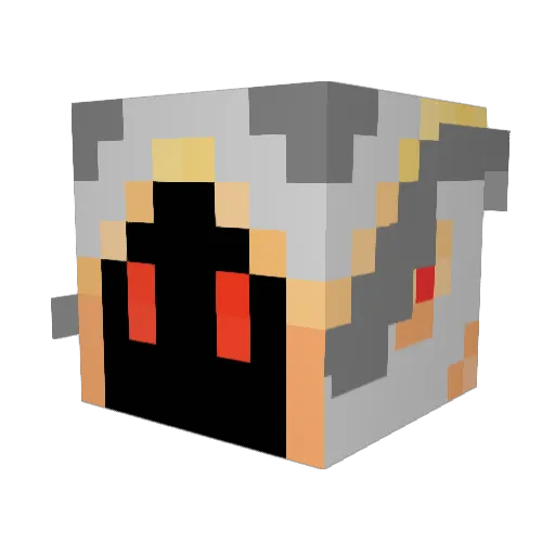 Hesusskin Minecraft avatar head, 3D render
