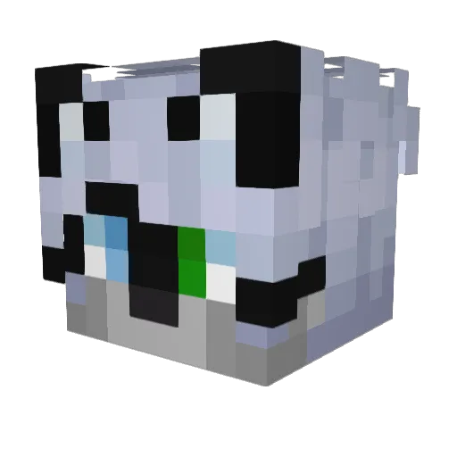 Hesychophobia Minecraft avatar head, 3D render