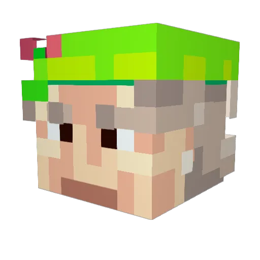 HetMay Minecraft avatar head, 3D render