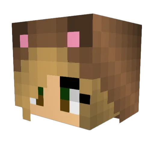 HetaHemuli Minecraft avatar head, 3D render