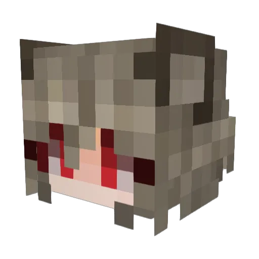 Hetban Minecraft avatar head, 3D render